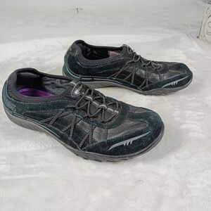Skechers Slip On Sneakers Womens 6  Leather Suede Memory Foam Gorpcore Hiking